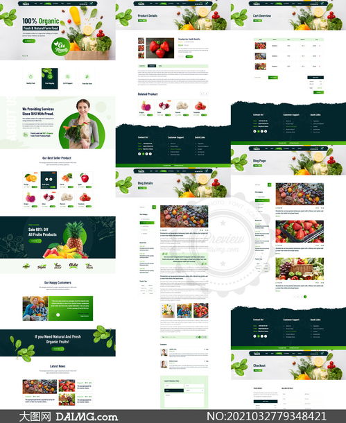 健康有機食品電商網站模板分層設計指南